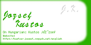 jozsef kustos business card